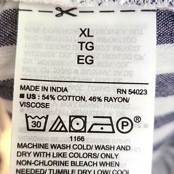 Old Navy Blue & White Stripe Pullover Longsleeve Top, Size XL - Picture 8 of 8